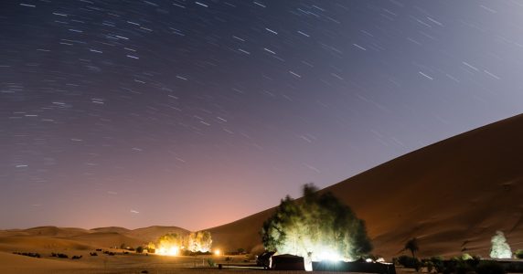Stars fall over our tents in the Sahara Desert